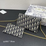 Dior Canvas Printed Saddle Bag Chain Bag Size: 19*11 CM