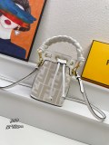 Fendi Mon Tresor Small Bucket Bag Canvas Crossbody Bag Size：10*12*18 CM