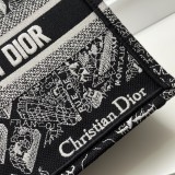 Dior Tiger Embroidery Oblique Print Book Tote Three Sizes
