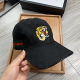 Gucci Fashion Tiger Head Embroidery Causal Baseball Cap Hat 