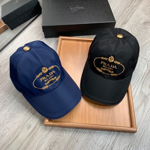 New Prada Classic Fashion Embroidered Logo Baseball Cap Hat