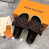 Louis Vuitton Fashion Classic Element Old Flower Unisex Simple Casual Lazy Person Mop Slippers
