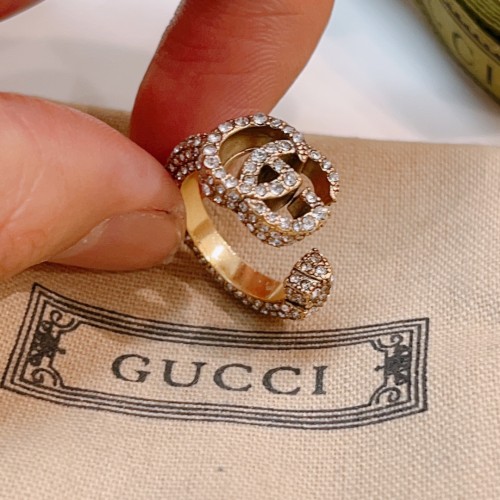 Gucci Anger Forest Fashion Double G Pure Handmade Ring