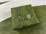 Gucci Fashion Love Double Buckle Necklace Size 43+3 CM