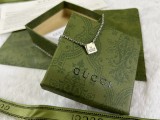 Gucci Fashion Square Brand Double Buckle Necklace