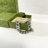 Gucci Classic Double G Vintage Silver Bracelet
