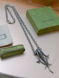 Gucci Anger Forest Classic Double G Retro The Three Snakes Pendant Necklace