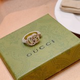 Gucci Anger Forest Fashion Double G Pure Handmade Ring