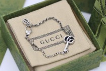 Gucci New Vintage Double G Key Couple Bracelet Size 17 18 19 20