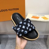 Louis Vuitton Fashion Classic Element Old Flower Unisex Simple Casual Lazy Person Mop Slippers