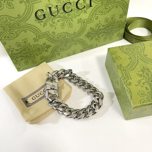Gucci Classic Double G Vintage Silver Bracelet