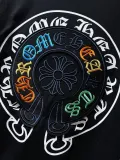 Chrome Hearts Embroidered Colorful Classic Cross Horseshoe Short Sleeve Tee