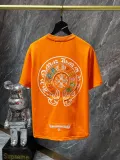 Chrome Hearts Embroidered Colorful Classic Cross Horseshoe Short Sleeve Tee