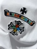 Chrome Hearts Embroidered Colorful Classic Cross Horseshoe Short Sleeve Tee