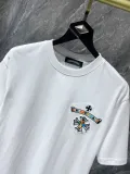 Chrome Hearts Embroidered Colorful Classic Cross Horseshoe Short Sleeve Tee