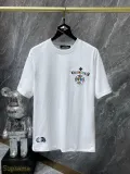 Chrome Hearts Embroidered Colorful Classic Cross Horseshoe Short Sleeve Tee