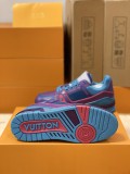 Louis Vuitton Trainer Fashion Monogram Shoes Unisex Rendering Colorful Tie-Dye Sneakers Virgil Abloh