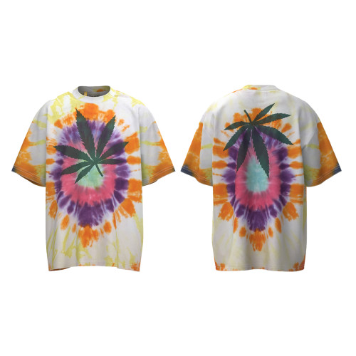 Gallery Dept Tie Dye Printed Short Sleeve Couple High Street Casual T-shirt