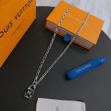 Louis Vuitton Retro Couple Alphabet Pendant Necklace 60 CM