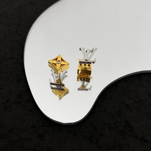 Louis Vuitton Classic Atmospheric Asymmetrical Stud Earrings