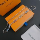 Louis Vuitton Retro Couple Alphabet Necklace 60 CM