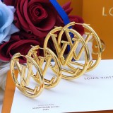 Louis Vuitton Classic Big Circle Logo Earrings