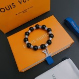Louis Vuitton Classic Retro Rock Punk Agate Style Bracelet