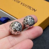 Louis Vuitton Classic Monogram Round Ball Stud Earrings