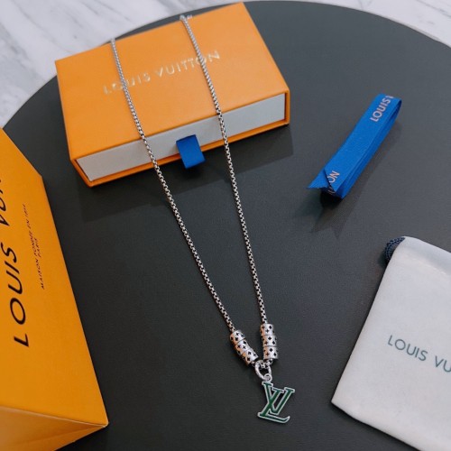 Louis Vuitton Classic Retro Letter Pendant Necklace 60 CM