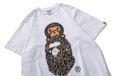 BAPE/A/Bathing Ape BABY MILO Leopard Print Ape Head T-shirt