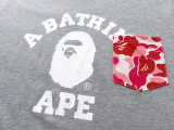 BAPE/A/Bathing Ape BAPE Ape Head Letter Printed Short Sleeve T-shir