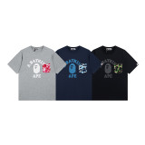 BAPE/A/Bathing Ape BAPE Ape Head Letter Printed Short Sleeve T-shir