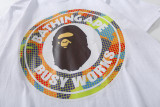 BAPE/A/Bathing Ape Grid Colorful Camo Ape Head T-shirt
