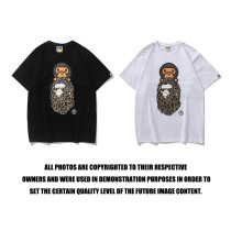 BAPE/A/Bathing Ape BABY MILO Leopard Print Ape Head T-shirt