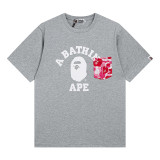 BAPE/A/Bathing Ape BAPE Ape Head Letter Printed Short Sleeve T-shir