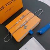 Louis Vuitton Classic Retro Letter Pendant Necklace 60 CM