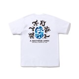 BAPE/A/Bathing Ape Camo Ape Head Letter Print Short Sleeve T-shirt