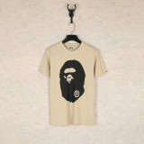 BAPE/A/Bathing Ape White BAPE Ape Head Letter Printed Short Sleeve T-shirt