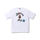 BAPE/A/Bathing Ape Colorful Letter Foam Embossed Printed T-shirt