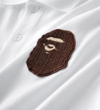BAPE/A/Bathing Ape BAPE Ape Head Letter Embroidery Short Sleeve