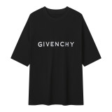 Givenchy Reflective Logo Letter Printing Short Sleeve Unisex Oversize Casual T-shirt