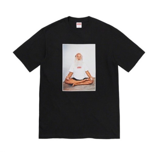 Supreme Rick Rubin Old Man Photo Meditation Short Sleeve T-shirt