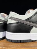 Nike Dunk Low Grey Black Orange Mini Swoosh Unisex Classic Casual Board Shoes Sneakers