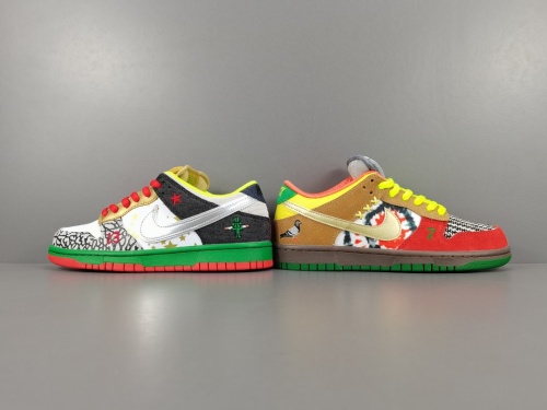 NIKE DUNK SB LOW What The Dunk Unisex Classic Cowhide Sneakers Slip-Resistant Lightweight Casual Board Shoes