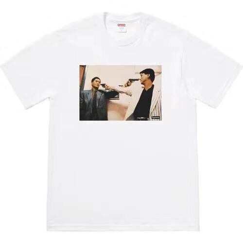 Supreme Chow Yun Fat Bloody Twin Male Printed Short Sleeves