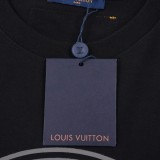 Louis Vuitton Circular Logo Print T-shirt Classic Round Neck Short Sleeve