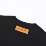 Louis Vuitton Circular Logo Print T-shirt Classic Round Neck Short Sleeve