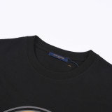 Louis Vuitton Circular Logo Print T-shirt Classic Round Neck Short Sleeve