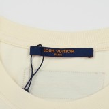 Louis Vuitton Circular Logo Print T-shirt Classic Round Neck Short Sleeve