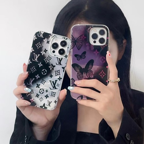 Louis Vuitton Fashion Halo Butterfly Phone Protection Cover Thickened Anti-Drop Phone Cases